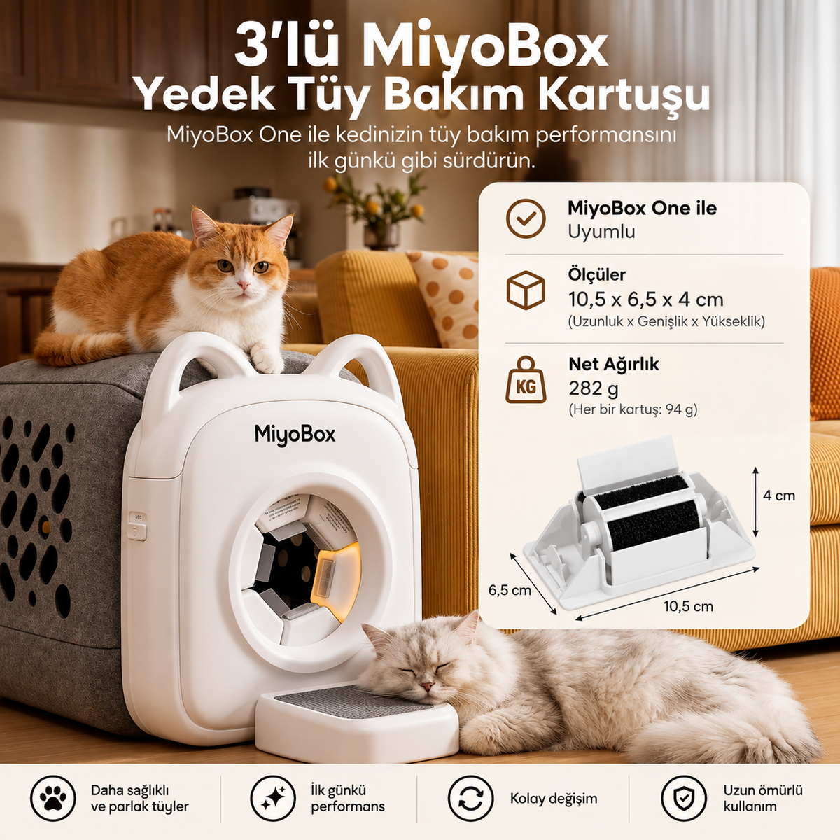 MiyoBox 3’lü Tüy Bakım Kartuşu